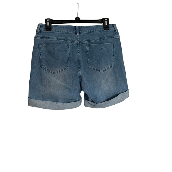 J Jill Denim Women's Medium Wash Cuffed Shorts Blue Stretchy Size 8 Petite - Picture 3 of 9